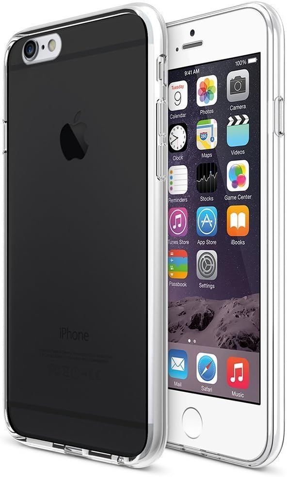 iPhone 6 6S Case, Maxboost [Liquid Skin Pro] Apple iPhone 6s Case, iPhone 6 Case, Ultra Thin Soft Gel Stylish Clear Design, Slim Bumper Cover for iPhone 6 (4.7 inch) - Upgraded Black/Clear