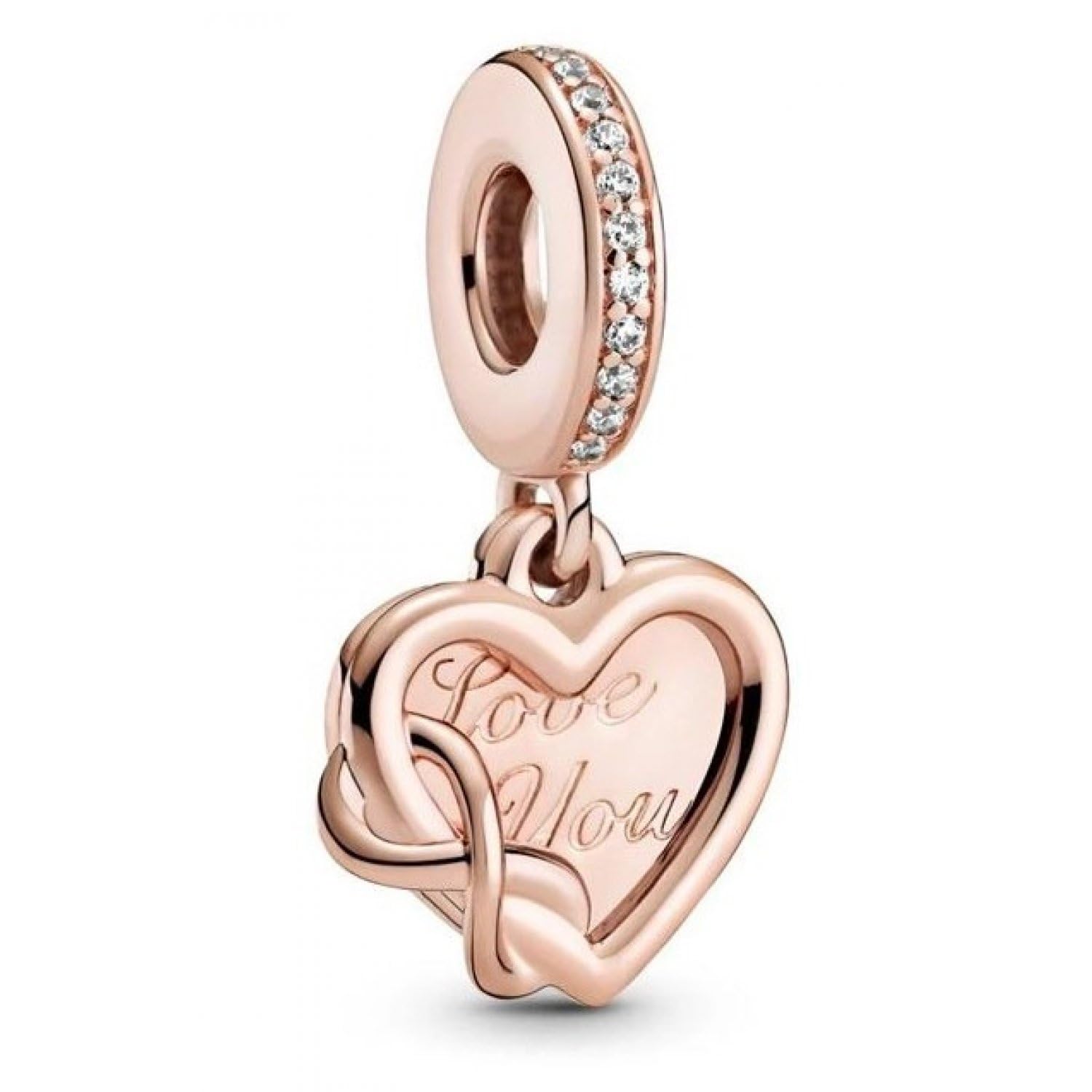 Pandora Love You Infinity Heart Dangle Charm 789369C01 — image 1