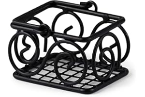 Spectrum Diversified Scroll Sugar/Sweetener Packet Holder, Black