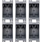 HXH 1 Gang Outlet Box,14cu Inch Old Work Box,Plastic Junction Box,ETL Listed and 2 Hours Fire Certification, for Home Improvement (6 Pack)