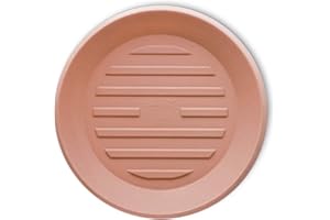 Crescent Garden Universal Round Planter Saucer, Durable Drainage Dish for Plant Pots, Heavy-Duty Plant Dishes Saucer, Indoor & Outdoor Plant Trays - Terracotta-Color (18.5" Inner, 23.5" Outer)