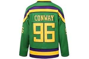 oldtimetown Mighty Ducks Movie Hockey Jersey 90S Hip Hop Adults Clothing for Party, Stitched Letters and Numbers