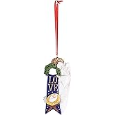 Dicksons Decorative Holiday Hanging Christmas Tree Ornament 1.75 x 3.25 Inch Resin Love Angel