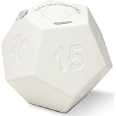 CREAVIVA Cube Pomodoro Timer - Flip to Start Countdown, Rechargeable Mini Productivity Timer for Study, Office, 11 Preset Times, Silent/Vibration, Time Management Tool for Kids &amp; ADHD (White)