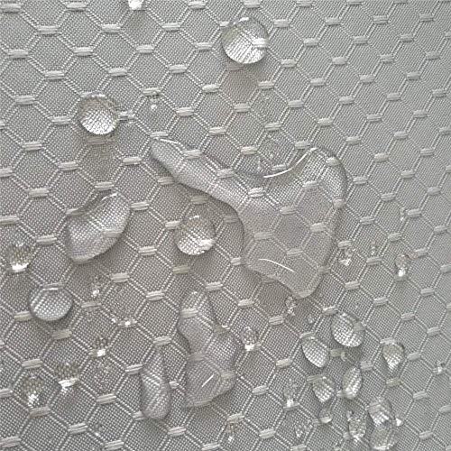 EurCross Extra Wide Shower Curtain 108 x 72, Solid Gray Waffle Weave Fabric Shower Curtain for Bathroom, Heavyweight, Water-Repellent 108inch Wide by 72inch Long - Thumbnail 4