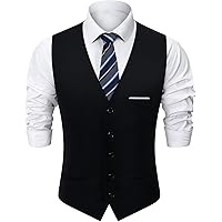 COOFANDY Men's Suit Vest Casual Leather Cowboy Vest Jacket Lightweight  V-Neck Dress Waistcoats Halloween Clothes at Amazon Men's Clothing store