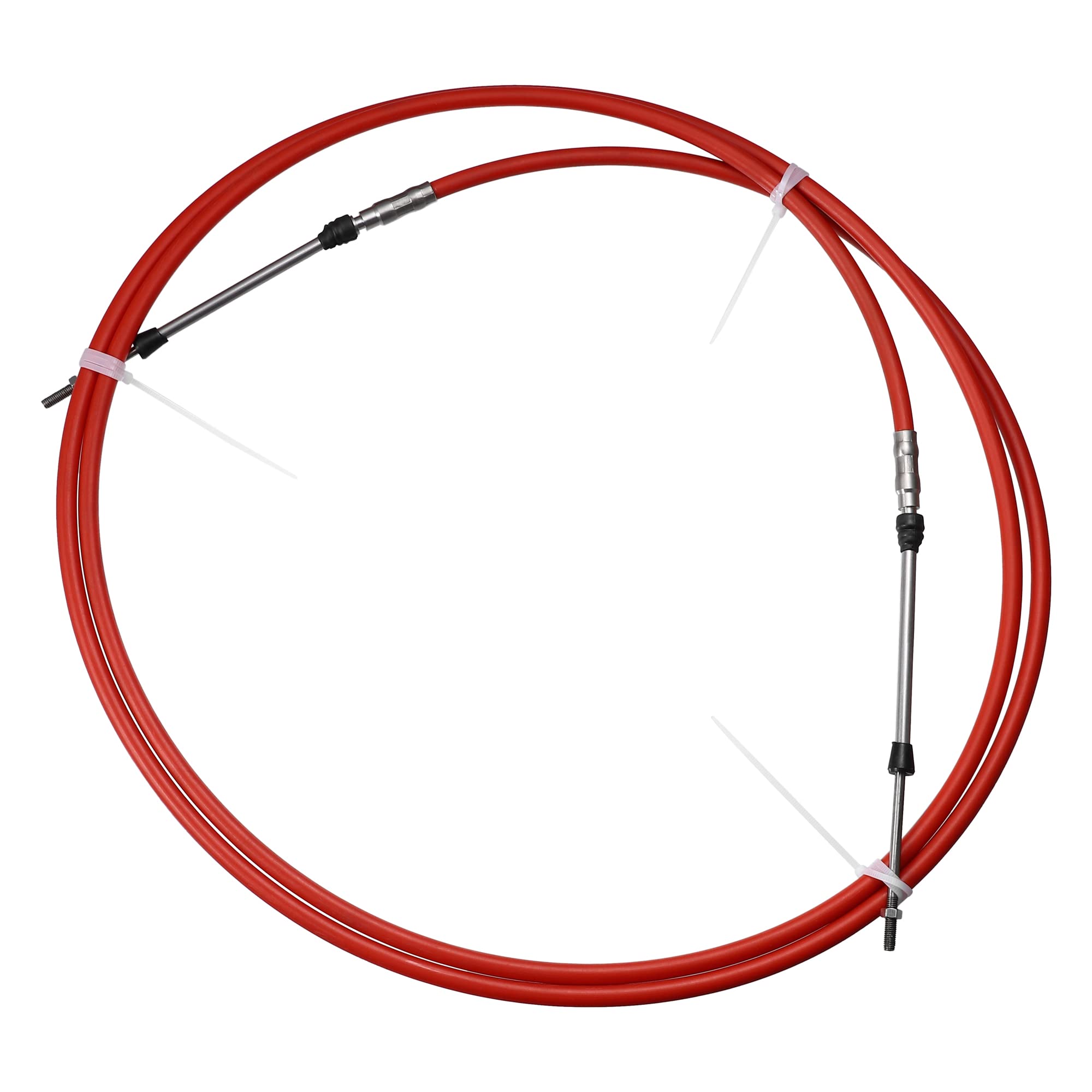 Motoforti 1pcs 10ft 118 Inch Throttle Shift Remote Control Box Cable Red