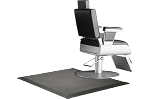 YOSHIKO Salon mats for Hairstylist Standing 35.8"x27.9" Barber Shop Salon Floor Chair Mat - Black Square Anti-Fatigue Salon Floor Mat -1/2" Thick Comfort Hair Cutting Hairdressing Equipment