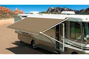 SHADEPRO RV Awning Fabric Replacement - Acrylic for Dometic with existing Metal Cover (20' (Fabric 19'2"), Heather Beige)