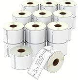 BETCKEY - Compatible DYMO 30323 (2-1/8" x 4") Shipping/Name Badge Labels, Compatible with DYMO Labelwriter 450, 4XL, NOT Fit 550 & 5XL [20 Rolls/4800 Labels]