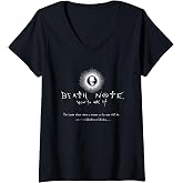 Womens Death Note How to Use It Skull Logo Anime V-Neck T-Shirt