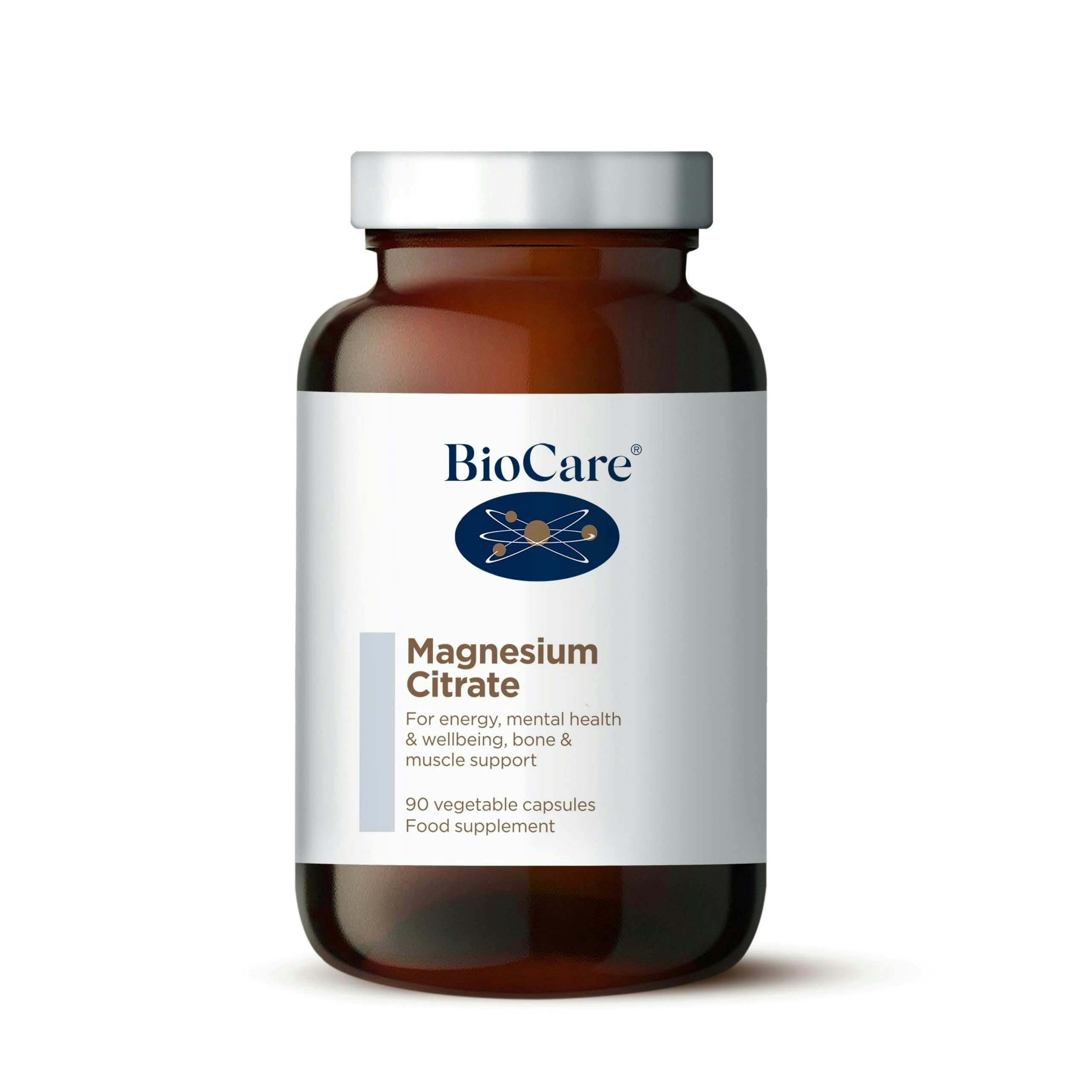 BioCare Magnesium Citrate - Optimally Absorbed Magnesium for Energy, Bones and Muscle - 90 Capsules