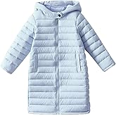 LAVIQK Boys Girls Long Lightweight Hooded Puffer Jacket Packable Autumn and Winter Long Down Coats