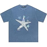 Laixton Men's Graphic Tees Shirts Unisex Cotton Vintage T-Shirt Summer Oversized Tee Streetwear Aesthetic Casual Top