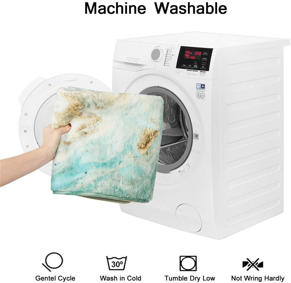 Uphome Area Rugs 2’x3’ Luxury Turquoise Marble Velveteen Bath Rugs Non-Slip Door Carpet Microfiber Absorbent Machine-Washable Floor Accent Rug for Bedside Throw Mat: Home & Kitchen
