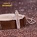 NEEMODA for Women Cross Necklace Pendant Fashion Jewelry Cubic Zirconia Religious Gift for Her Birthday Anniversary Valentines Day Rose Gold Plated