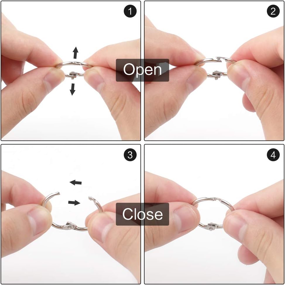 120 Pieces Binder Rings, 25mm Metal Book Rings Loose Leaf Binder Rings