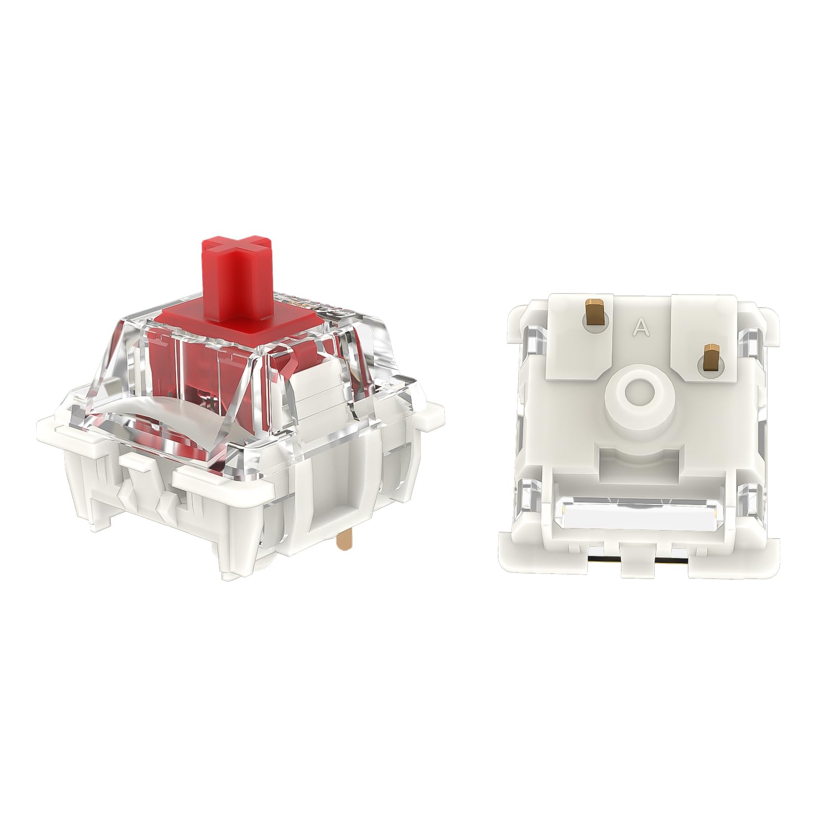 G Pro 3.0 Red Keyboard Switches,Linear Pre-lubed 3-pin RGB 45gf for Gaming Mechanical Keyboard(Red,45PCS)