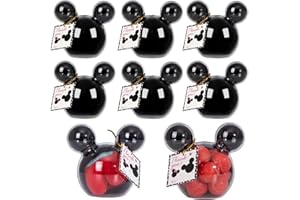 FOCI COZI fozi cozi, 8 Pack Cartoon Mouse Party Favors for Kids 4-8 - Mouse Birthday Party Supplies, Candy Box Bags, Ice Cream Containers Bowls, Black