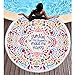 BOBIBI Thick Round Beach Towel Blanket Microfiber Yoga Mat with Tassels Ultra Soft Super Water Absorbent Multi-Purpose Towel