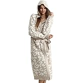 MH MYLUNE HOME Ultra Soft Robe With Pockets, Spa Bathrobe Loungewear Calf-Length, Plush Fuzzy Fluffy Wrap Robe for Women