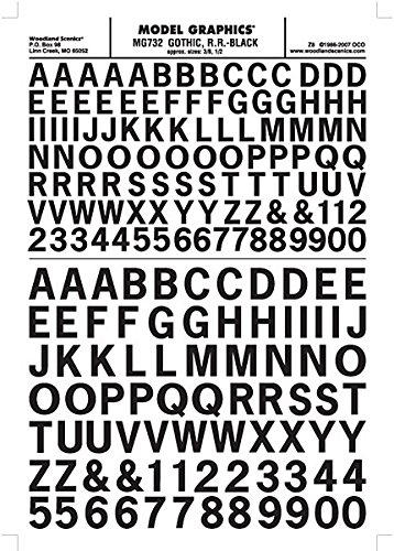 Large Gothic Letters, Black by Woodland Scenics