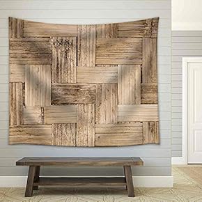 Thai Bamboo Weaving Texture - Fabric Wall Tapestry Home Decor - 51x60 inches