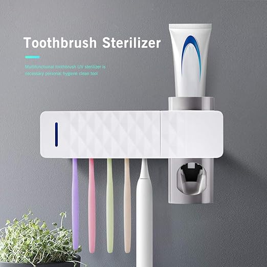 Uv Toothbrush Sanitizer, Uv Toothbrush Holder Rechargeable Wall Mounted