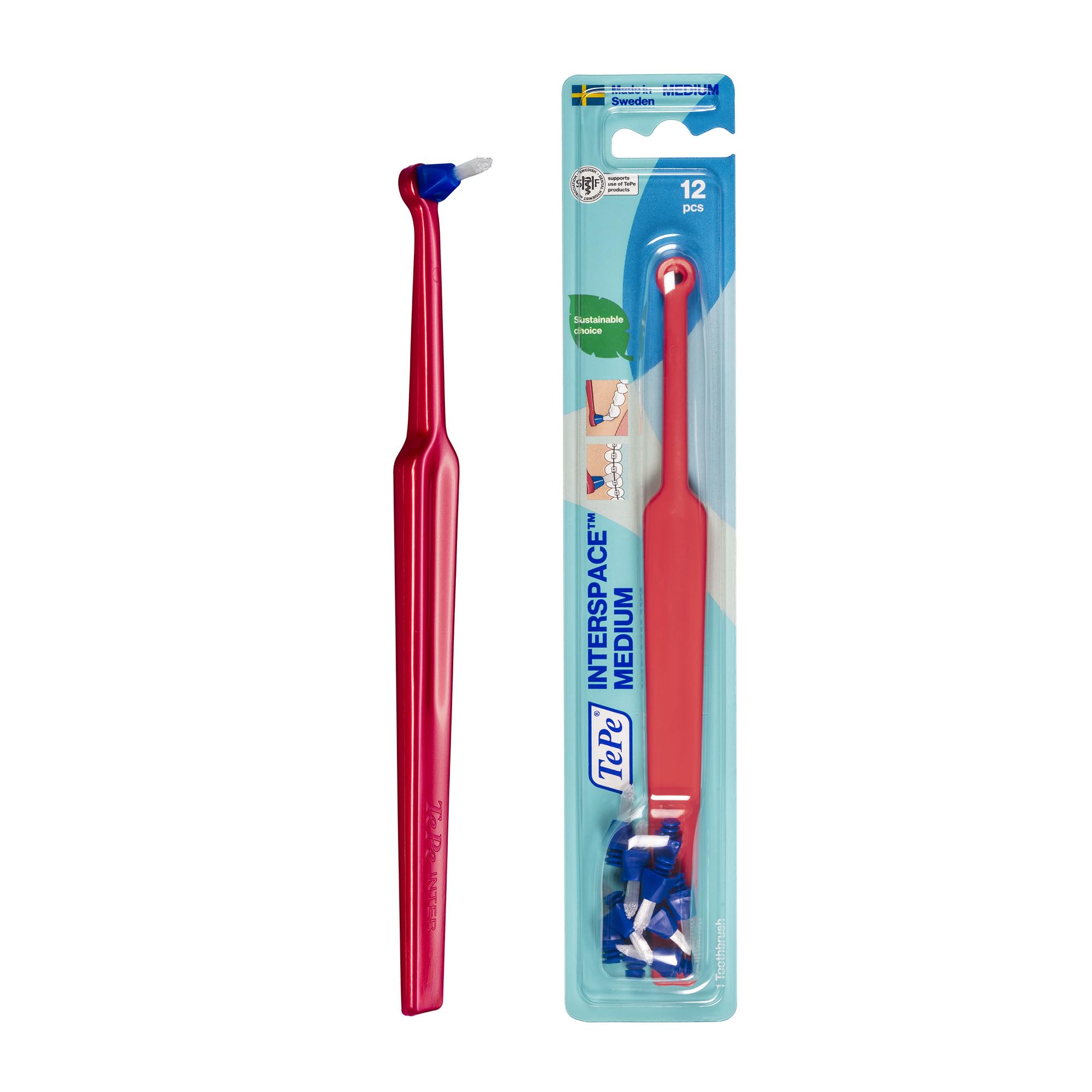 TePe Interspace Brush (medium) With 12 Heads