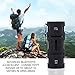 Portable Waterproof Bluetooth Speakers,Outdoor Wireless Speaker with Super Bass and Built-In Dual Driver,Bluetooth 4.2,Hands-Free Function, for Hiking,Beach,Kayaking, Golf,Shower,Party,Camping(Black)