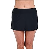 Maxine of Hollywood Womens Side Slit Swim Skirt Swimsuit