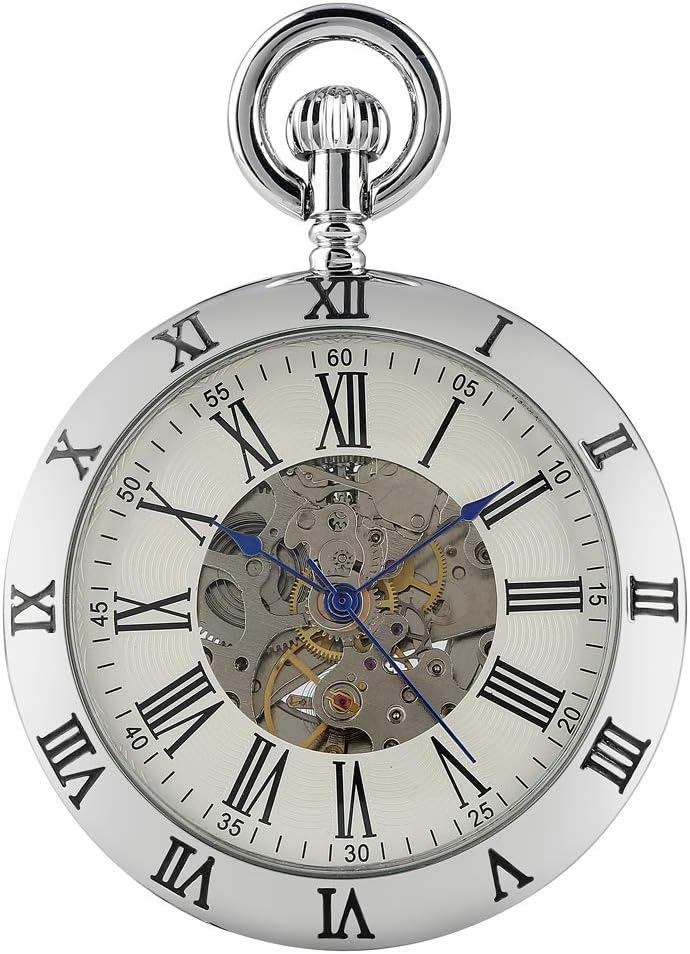 ZJZ Reloj de Bolsillo automático para Hombre, Relojes de Bolsillo para