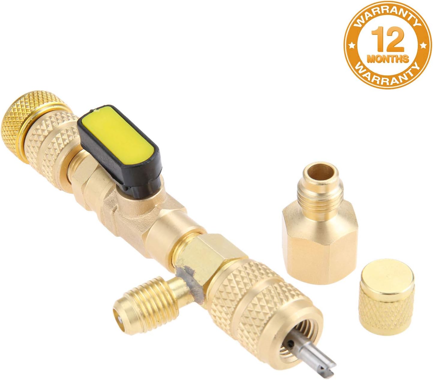 gohantee R410A Valve Core Remover with Dual Size SAE 1/4 & 5/16 Port AC Valve Core R22 HVAC Valve Core Removal Installer Tool Air Conditioning Line Repair Tools: Automotive