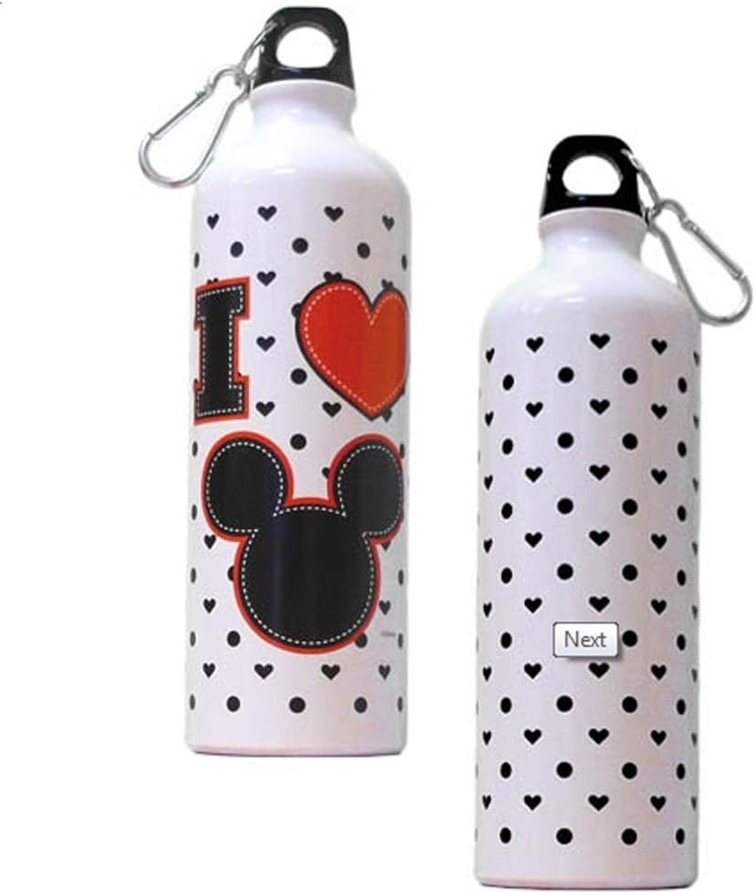 Disney Mickey Heart Aluminum Water Bottle