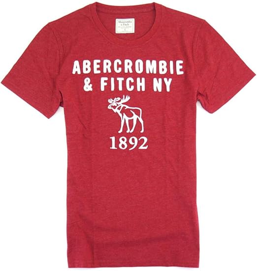 Amazon アバクロ Abercrombie Fitch A F アップリケロゴ ムース12刺繍 ダークレッド濃赤 261 Xs 並行輸入品 Tシャツ カットソー 通販