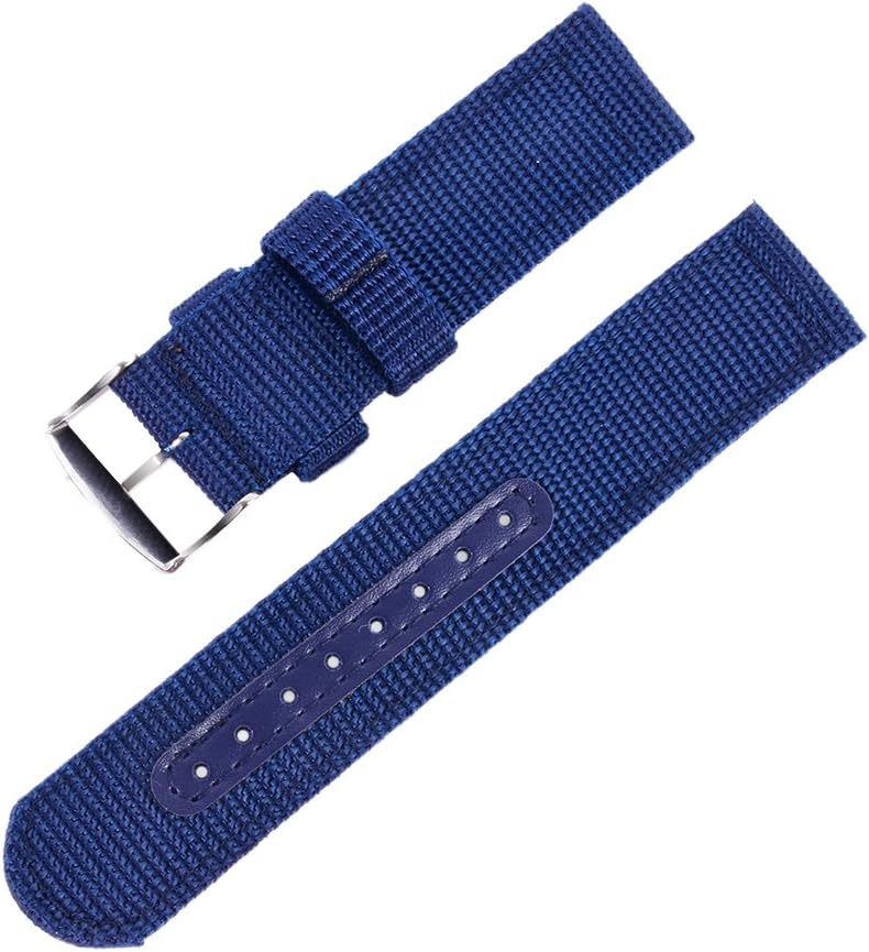 Wingbind Waterproof Canvas Watch Strap Band Outdoor Watch Replacement Strap Band 18mm 20mm 22mmm 24mm for Women and Men