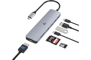 USB C Hub, TOTU 7 in 1 USB C Adapter, Multiport Adapter USB C Dock with 4K HDMI, USB A 3.0, 2 USB A 2.0, 100W PD, SD/TF Card Slot for USB C Laptops and Other Type C Devices