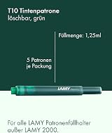 LAMY T10 Green Ink Cartridges Set of 4 Large Capacity 1.25 ml view 2