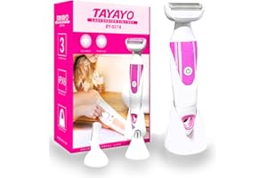 TAYAYO Womens Electric Shaver for Legs Travel：3 in 1 Bikini Trimmer for Women - Pro Portable Personal Electric Shavers - Electric Ladies Shaver Waterproof Women Wet Dry Razor Rechargeable