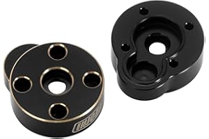 INJORA Black Brass Outer Portal Covers 23g Drive Housing Axle Cover for 1/24 1/18 FMS FCX24 FCX18 Wagon Upgrade Parts,2PCS