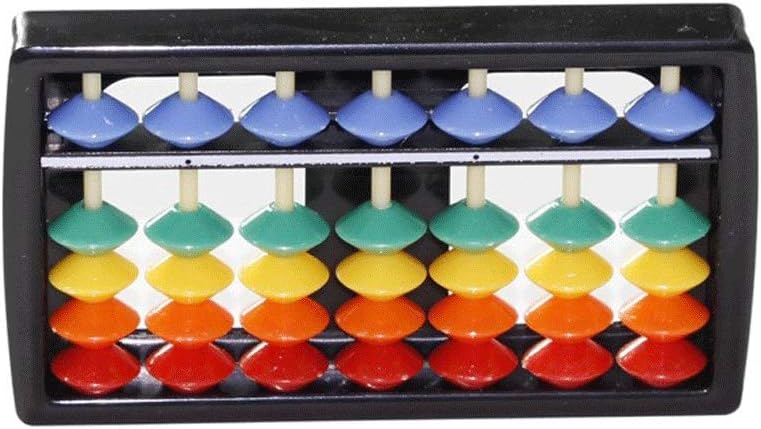 PIAOLINGPortable Plastic Beads Abacus 7 Rods Abacus Classic Counting Tool, Student Math Learning School Supplies