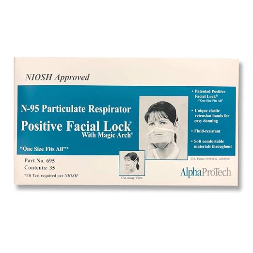 Amazon Com Alpha Pro Tech N 95 Particulate Respirator Pack Of 35 Respirators Industrial Scientific