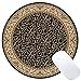 Wknoon Round Mouse Pad Vintage Oriental Persian Floral Rug Mat Design Art (Black)