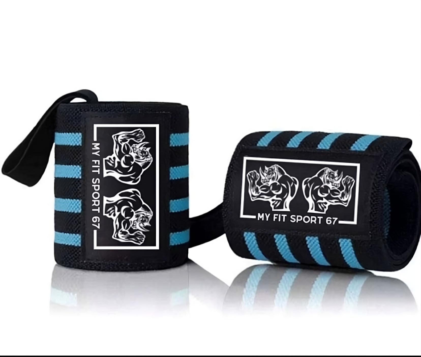 Myfitsport67 Wrist Bands Gym Gym Wrist Wraps, Elastic Wrist Wraps with Thumb Strap, Useful for Powerlifting, Bodybuilding, Calisthenics and Crossfit