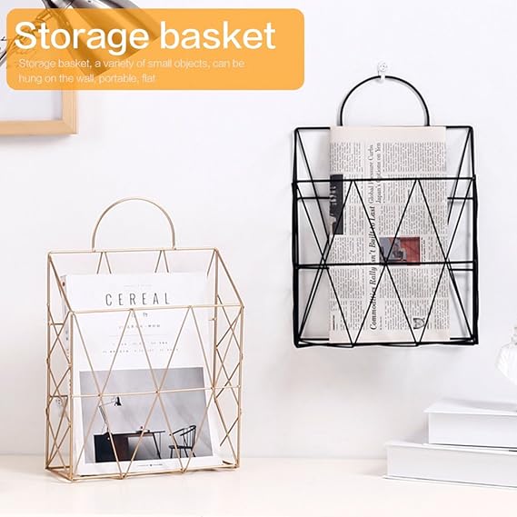 Dekoartikel Zeitschriftenhalter Wand Gold Metall Magazinhalter