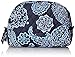 Vera Bradley Women's Cotton Large Zip Cosmetic Makeup Organizer Bag, Blue Bandana, One Size