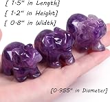 XIANNVXI Amethyst Crystal Elephant Ornament, Healing Figurine Gift view 4
