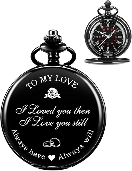 engraved pocket watch for husband