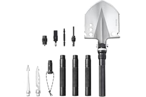 VEVOR Survival Shovel, 13 in 1 Camping Shovel Folding Multitool Kit, Portable and Compact, Stainless Steel, Multifunction for