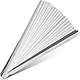 Hotop 20 Blades Steel Feeler Gauge Tapered Feeler Gauge Set Stainless Steel Dual Marked Metric and Imperial Measuring Tool for Measuring Gap Thickness or Width(0.05-1.00 mm)
